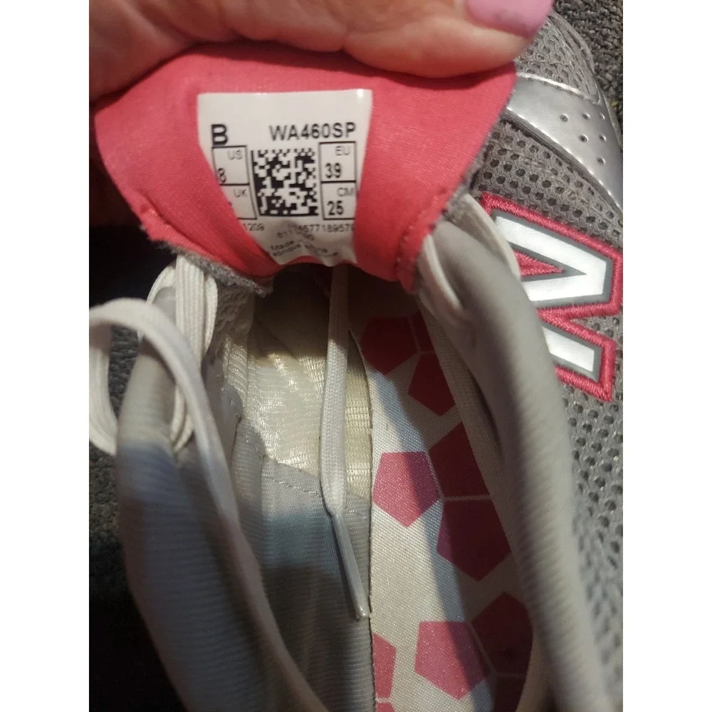 New Balance Running Shoes Grey Pink Cross Training Sneakers Womens Size 8B